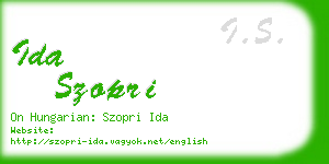 ida szopri business card